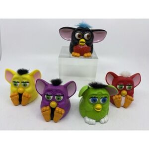 Lot of  (5) Vintage Furby McDonald's Happy Meal Toys 1998 Tiger